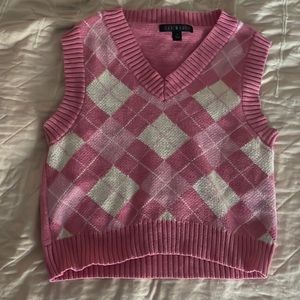 pink sweater vest top